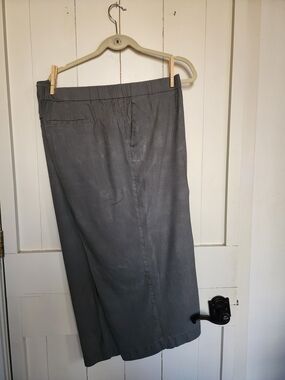 J. Jill Womens Lightweight Linen  Green Wide Leg Crops 2X